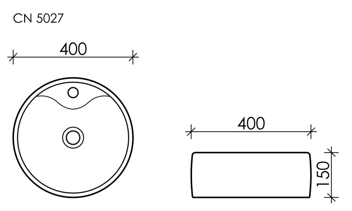 Ceramicanova раковина накладная element, cn5027 цвет: белый