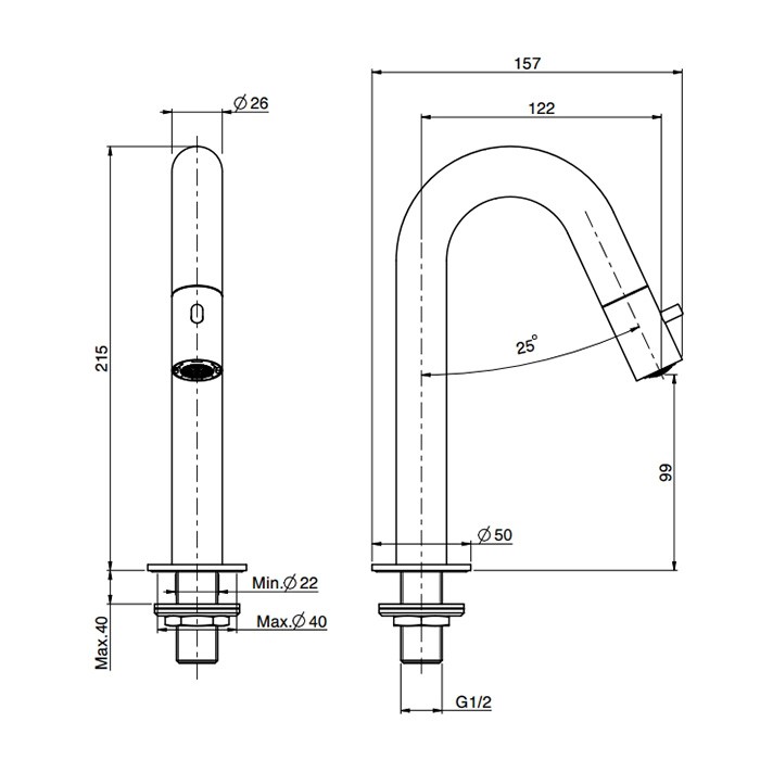 Fima Carlo Frattini кран для раковины, на 1 отв., для холодной воды, collettivita, черный арт. f3061/2ns