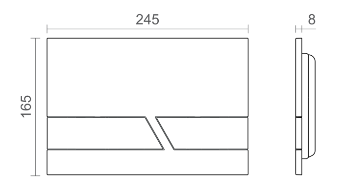 Клавиша смыва soft touch, Ctesi Kali, белый мат арт. BK0202157