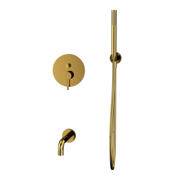 Душевая система скрытого монтажа, Whitecross Y gold, золото арт. YSET06GL
