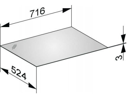 Keuco декоративная верхняя крышка из кристаллина для боковой тумбы, edition 11, арт. 31322 149002