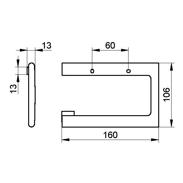 Keuco держатель туалетной бумаги полированная, edition 400, бронза арт. 11562 020000