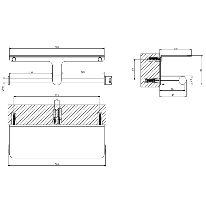 Gessi Держатель туалетной бумаги, двойной, Rilievo, 59450#031 цвет: хром