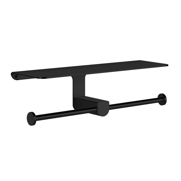 Gessi Двойной держатель туалетной бумаги, Rilievo, 59450#299 цвет: black xl