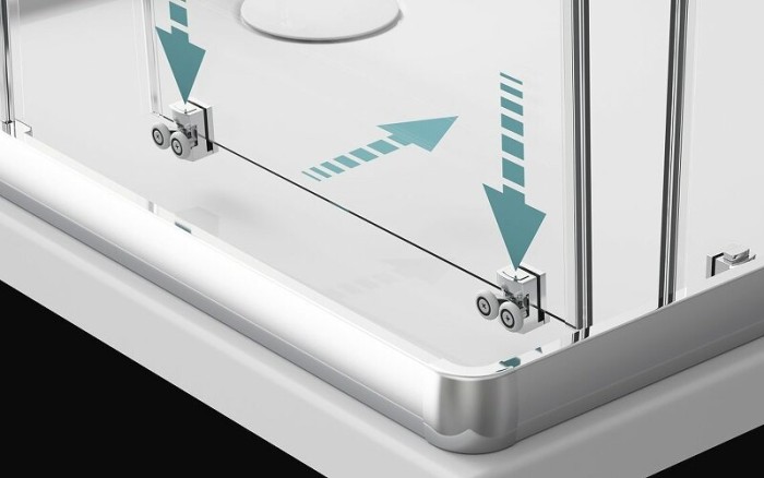 Radaway душевой уголок 1900 80x80 профиль хром стекло прозрачное, Premium Plus - 30413-01-01N