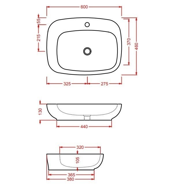 ArtCeram раковина (накладная), dal003 01 00 dial цвет: белый глянцевый