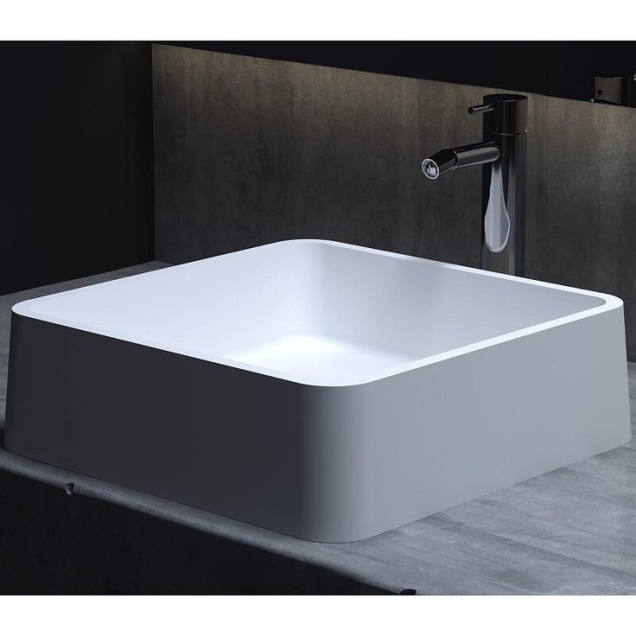 Salini раковина накладная 41,5x41,5, gloria, 1102202m цвет: матовый белый