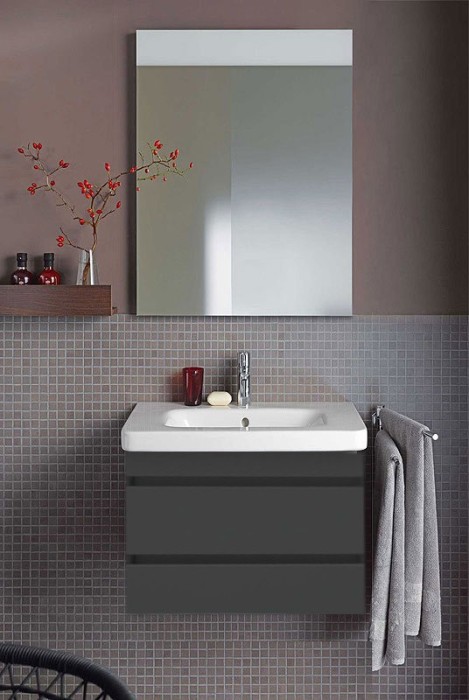 Duravit тумба подвесная под раковину, durastyle, ds648004949 цвет: графит матовый