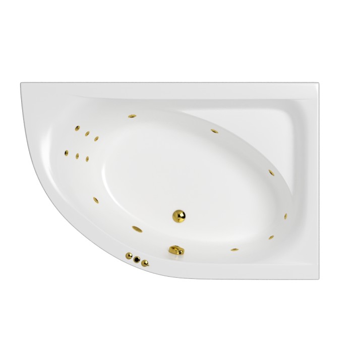 Ванна 170x110 (правая) smart, Whitecross Aquarella, золото арт. 0109.170110.100.SMART.GL