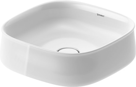 Duravit раковина накладная 420 мм х 420 мм, без перелива, zencha, 2373420079 цвет: белый