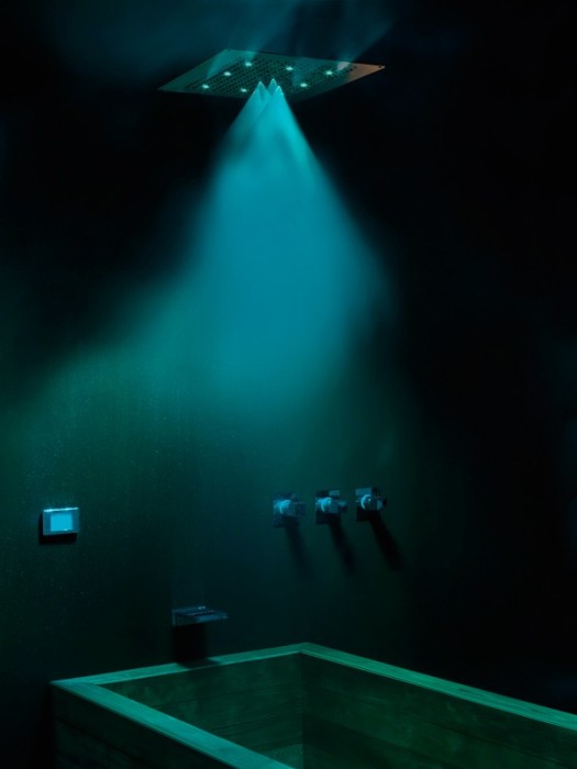 Bossini верхний душ neb 2 режима с led подсветкой, dream, хром арт. h38671.030