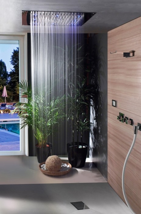 Bossini верхний душ neb 2 режима с led подсветкой, dream, хром арт. h38671.030