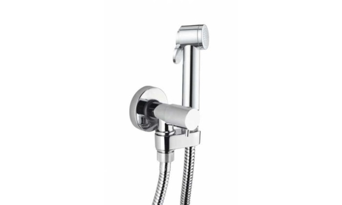 Bossini гигиенический комплект e57006 (с запорным вентилем), paloma, хром арт. e57006b.030