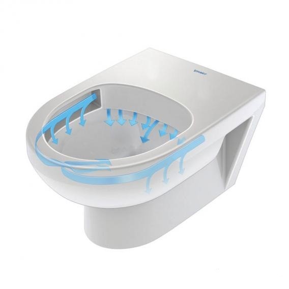 Duravit унитаз подвесной с вертикальным смывом, с сидением, безободковый, durastyle, 45620900a1 цвет: белый