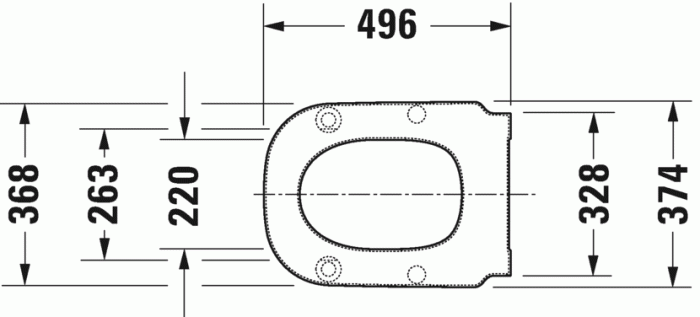 Duravit сиденье для унитаза с крышкой удлиненное d-сode без автоматического опускания, d-code, 0060410000 цвет: белый