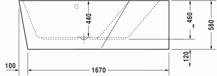 Duravit акриловая ванна 5 1770 х 1300 c двумя разными наклонами спинки, с бесшовной акриловой панелью и рамой, угловая, paiova, 700395000000000 цвет: белый