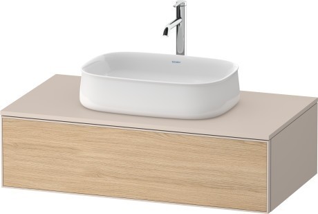 Duravit тумба подвесная под раковину 550 мм х 1000 мм х 281 мм, zencha, ze4811030830000 цвет: натуральный дуб/серо-коричневый суперматовый