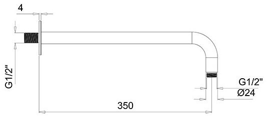 Almar держатель верхнего душа shower arms, арт. e021113.co