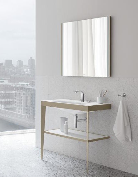 Duravit зеркало с подсветкой 1020 мм х 800 мм, версия sensor, xviu, xv70330b1b1 цвет: матовое шампанское