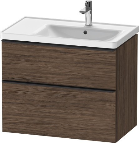 Duravit тумба подвесная под раковину 784 мм х 452 мм, d-neo, de435802121 цвет: орех темный