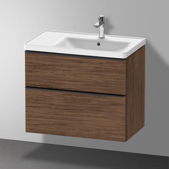Duravit тумба подвесная под раковину 784 мм х 452 мм, d-neo, de435802121 цвет: орех темный