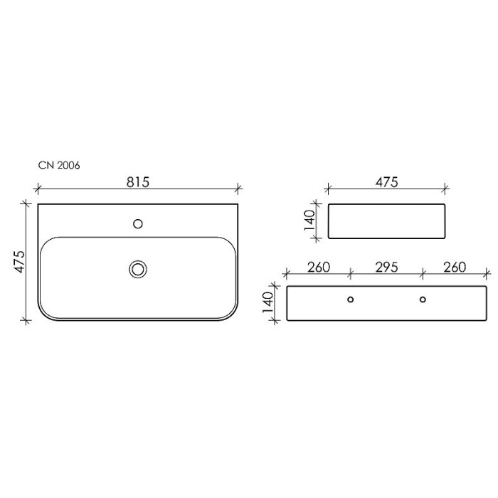 Ceramicanova раковина подвесная aura, cn2006 цвет: белый