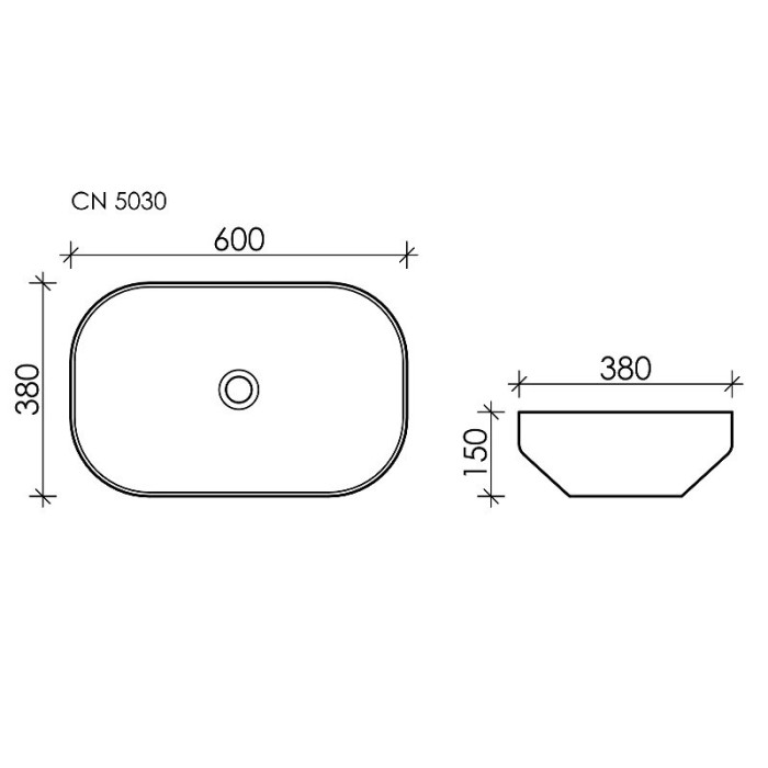 Ceramicanova раковина накладная element, cn5030 цвет: белый
