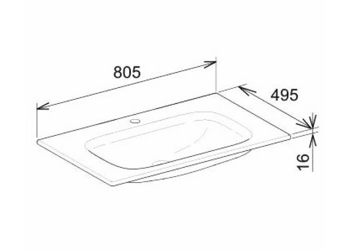 Keuco раковина встраиваемая на 1 отверстие, royal universe, белый арт. 32761 318001