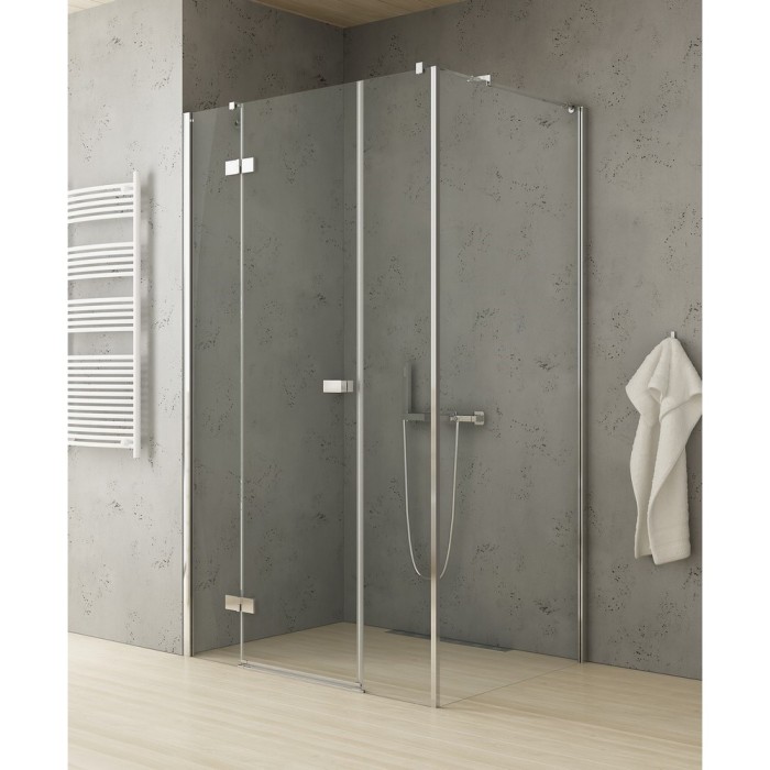 Душевое ограждение plus l 130x80x200, New trendy Reflexa chrome, хром арт. EXK-5086