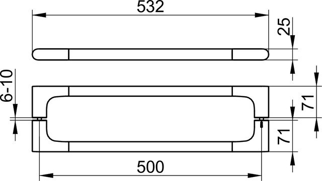 Keuco двойная ручка двери душевого ограждения, edition 400, хром арт. 11508 010503