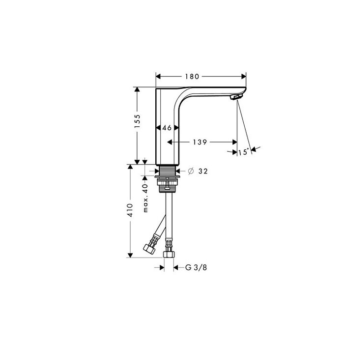 AXOR смеситель для раковины, Urquiola, сталь арт. 11021800