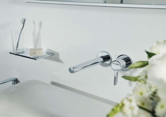 Keuco однорычажный смеситель для раковины для встройки, шлифованная, edition 400, бронза шлифованная арт. 51516 030200