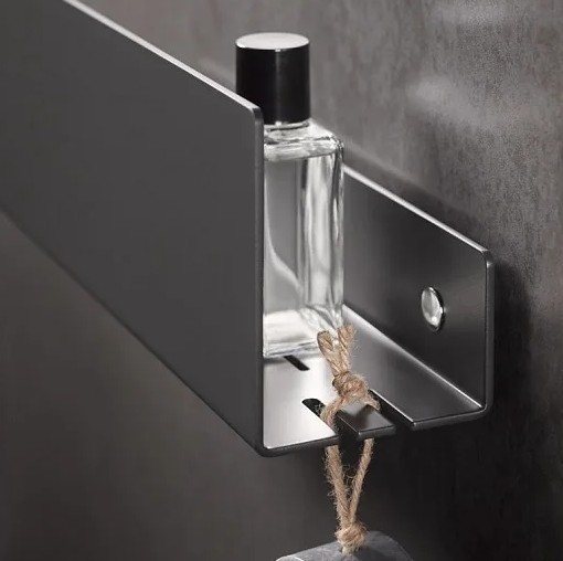 Keuco полочка для душа 101 мм х 320 мм х 120 мм, universal, черный матовый арт. 24952 370000