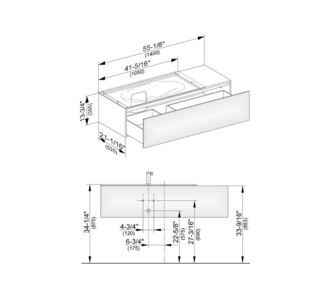 Keuco тумба подвесная под раковину слева с одним выдвижным фронтом, edition 11, трюфель арт. 31163 370000