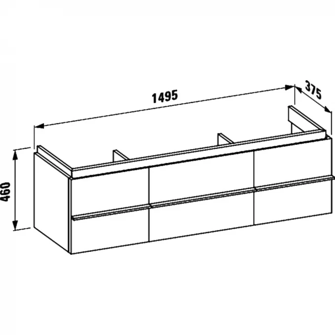 LAUFEN тумба под раковину 150x47, PALACE - 4.0135.4.075.475.1