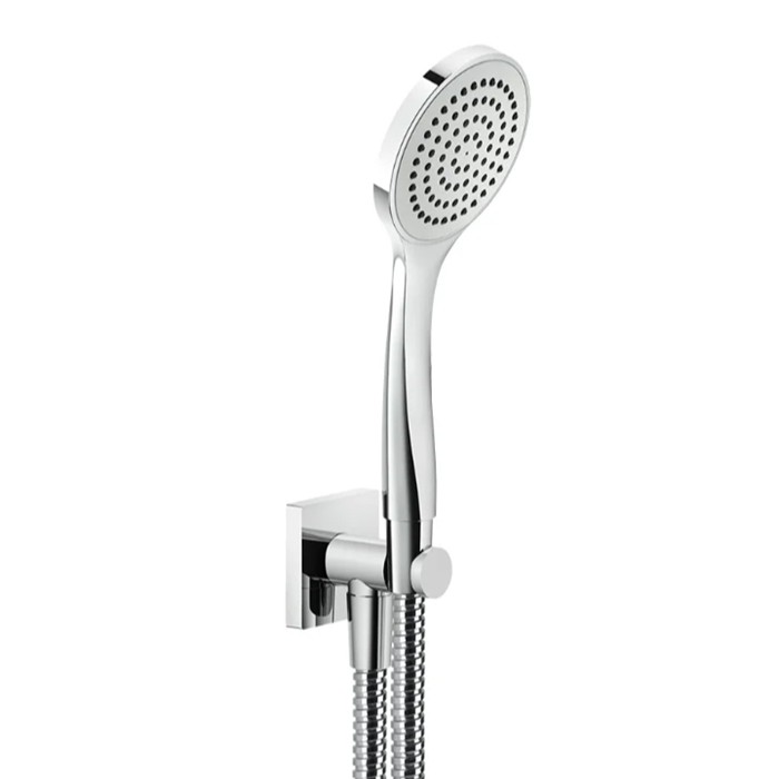 Gessi Душевой комплект, состоящий из вывода воды на1/2", держателя, шланга 1,50 м и душевой лейки, Rilievo, 59123#031 цвет: хром