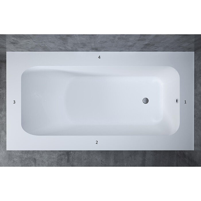 Salini ванна встраиваемая 190x100, orlanda, 102024mrf цвет: матовый белый