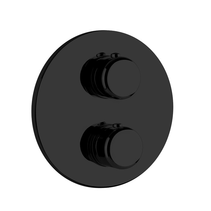 Gessi Встраиваемый термостатический смеситель, подключение на 3/4”, Goccia, 33842#299 цвет: черный