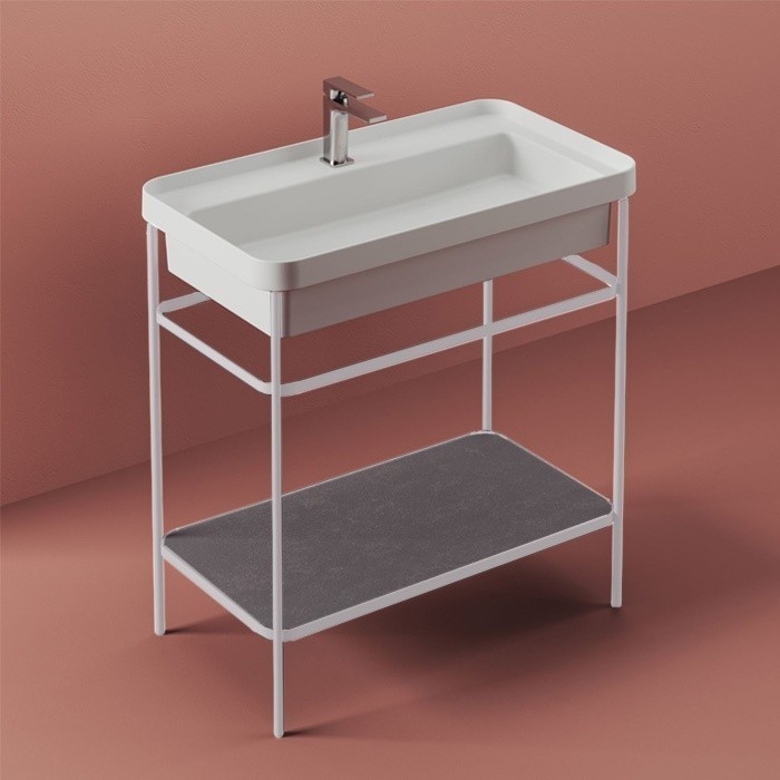 ArtCeram консоль под раковину, aca057 05 fuori scala цвет: белый матовый