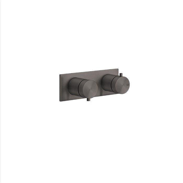 Gessi Термостатический смеситель, с подключением на 3/4”, фильтр, на 1 источник, 316, 54032#707 цвет: brushed black metal pvd