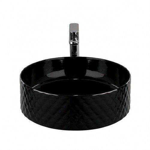 ArtCeram раковина (накладная), osl013 03 00 esagono цвет: черный глянцевый