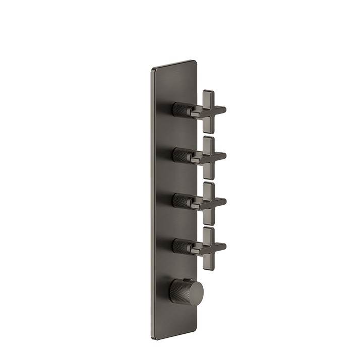 Gessi Смеситель для душа, встраиваемый, термостатический, резьба 3/4", Inciso, 58228#299 цвет: black xl