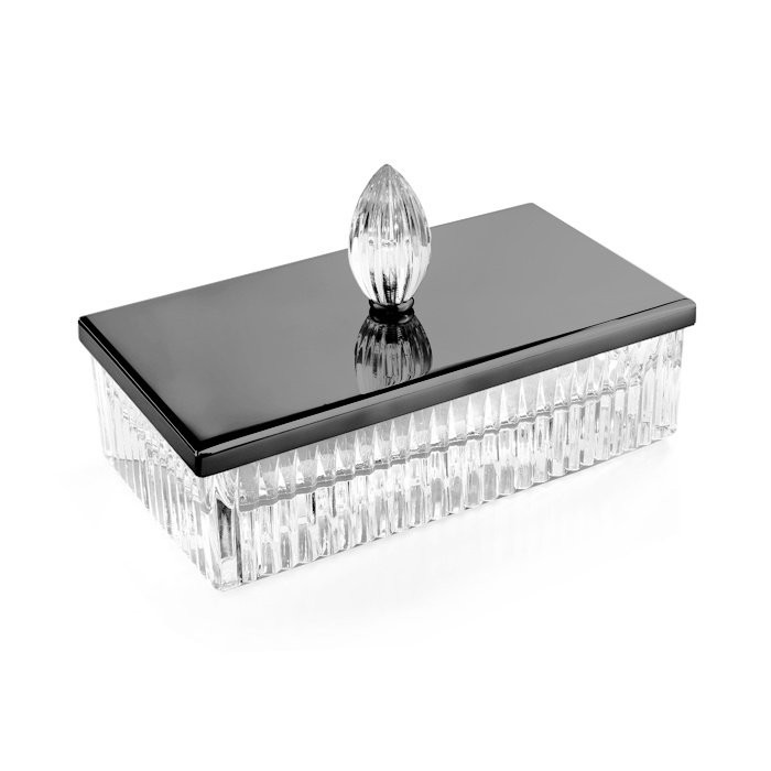 Баночка универсальная с крышкой (никель чёрный матовый), 3SC Elegance Crystal - EL78ACRCFM