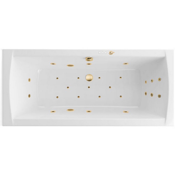 Встраиваемая ванна lux 180x80 ultra, Excellent Aquaria, золото арт. WAEX.AQU18.ULTRA.GL