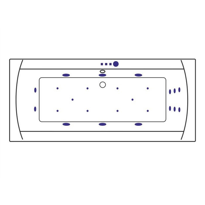 Встраиваемая ванна lux 180x80 ultra, Excellent Aquaria, золото арт. WAEX.AQU18.ULTRA.GL