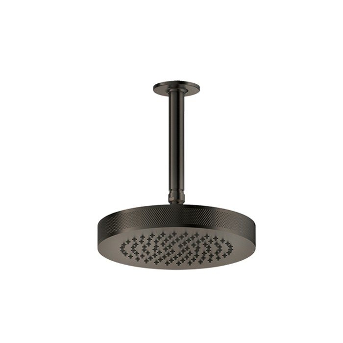 Gessi Потолочная душевая головка шарнирная с защитойот известкового налёта на 1/2",d200 мм, Inciso, 58186#299 цвет: black xl
