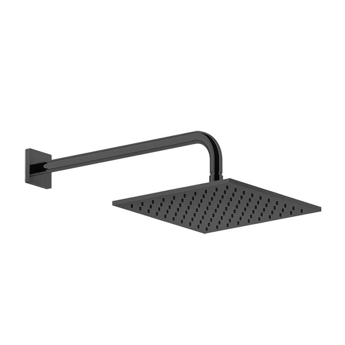 Gessi Душевая головка шарнирная для настенного крепления 250x250 мм на 1/2", Rilievo, 59158#299 цвет: nero xl