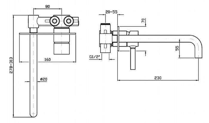 Zucchetti скрытая часть смесителя, арт. r99815