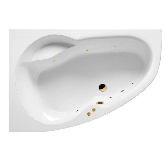 Угловая ванна 160x95 (левая) soft, Excellent Newa, золото арт. WAEX.NEL16.SOFT.GL