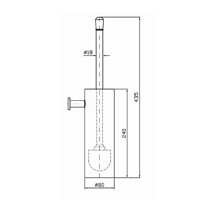 Zucchetti туалетный ёршик, подвесной, nude, хром арт. zad756
